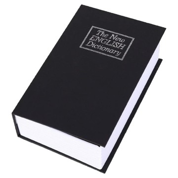 HOMESAFE 書本保險箱 密碼款 麻色密碼小款  黑色