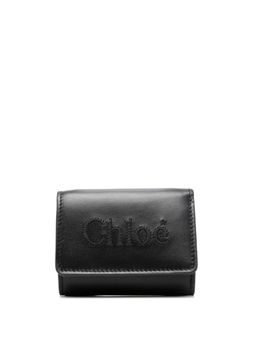 Chloé - mini Sense leather wallet - women - Calf Leather/Lamb Skin/Polyester/Calf Leather/Cotton - One Size - Black