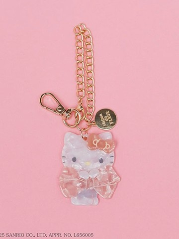 三麗鷗聯名-Hello Kitty蝴蝶結大理石質感鑰匙圈(08000586700) - Maison de FLEUR