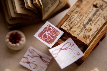 蝴蝶結 郵票貼紙