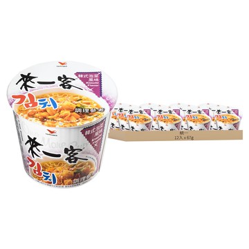 統一 來一客 杯麵 韓式泡菜風味 67g  12入