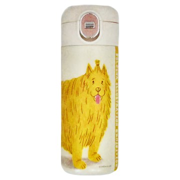 波隆那插畫保溫瓶 - 7.2x7.2x18.7cm (350ml) 內膽316不銹鋼 外殼304不銹鋼  貝諾黃狗  1個