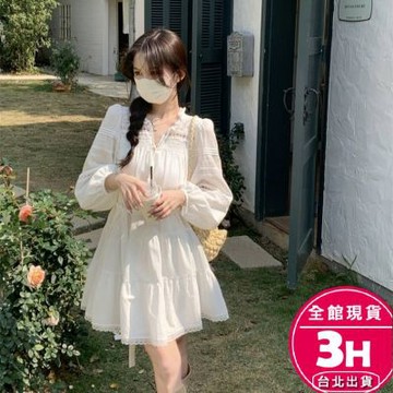 【梨卡】隔日到貨 女裝 洋裝 短裙【有內裡、不含腰帶】氣質連身裙 度假短裙 海邊洋裝 法式短裙 WT436【現貨24H】