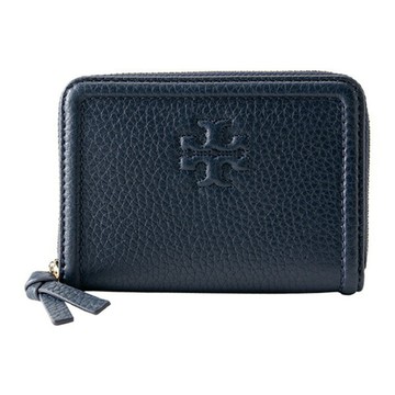 Tory Burch 素面皮革拉鍊短夾