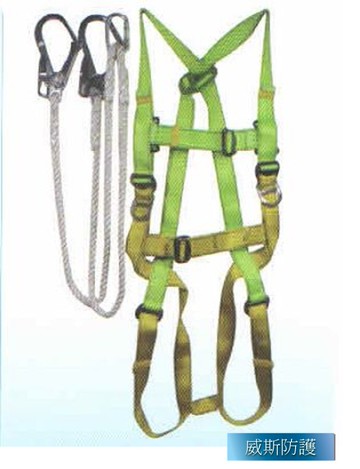 威斯防護背負式安全帶 t002 背負式雙大掛勾安全帶