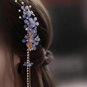 清新小發夾發簪古風側邊流蘇夾子古典旗袍橫夾漢服配飾日常裙子女 z8093