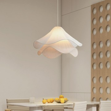 開公司票/免運 奶油風餐廳吊燈設計師創意個性法式復古客廳臥室簡約布藝花瓣燈飾 SFY/AL9/11 公司貨 快速出貨