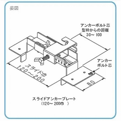 NSP スライドアンカープレート（１２０〜２００巾） | LINEショッピング