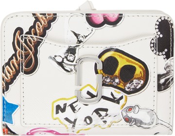 Marc Jacobs 白色 The Sticker Utility Snapshot Mini Compact 钱包