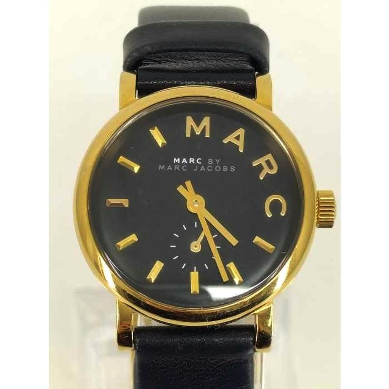 マークジェイコブス MARC JACOBS クオーツ腕時計レディース MBM1273 黒系 ゴールド系 中古 古着 1616 | LINEショッピング