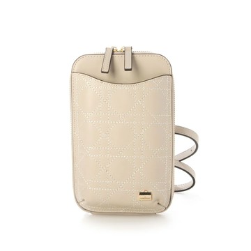 LA BAGAGERIE 菱格縫線手機斜背包(象牙)