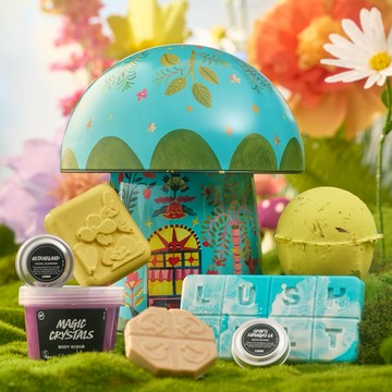【LUSH 英國直營】 讓你邊聽歌邊保養｜愛的花園禮盒（蘑菇造型音樂盒） 身體保養禮盒｜母親節禮物