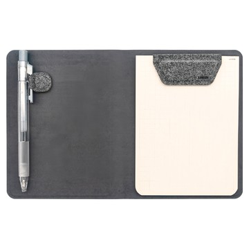 LHiDS 磁吸收納筆記本 A6 輕巧隨行 附磁吸紙夾、輕巧隨扣夾、空白內頁  質感黑  1個