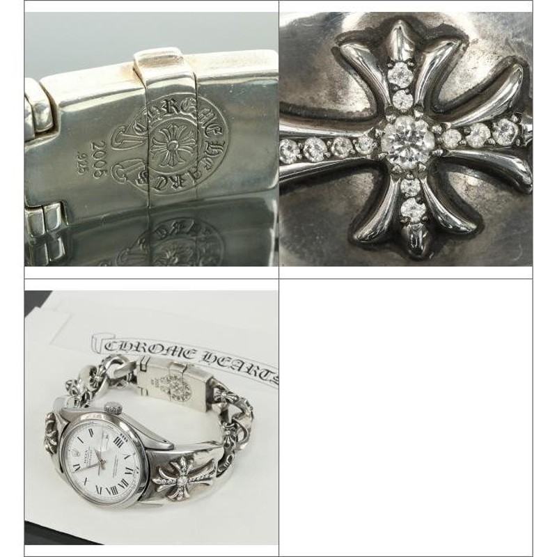 CHROME HEARTS 銀座店 クロムハーツ 海外インボイス付き CHクロス パヴェダイヤ ファンシー ウォッチブレス ロレックス デイトジャスト  16200 腕時計 | LINEブランドカタログ