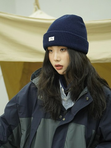 [THE HOBOO] 原創小山標毛線帽女秋冬針織包頭帽男日系保暖冷帽子【淘夢屋】