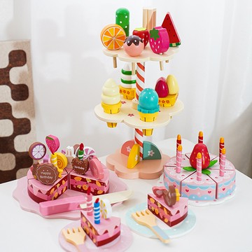 台灣發貨🔸切切樂玩具✅幼兒過家家玩具 兒童水果蛋糕玩具 木質切切樂玩具 寶寶切水果玩具 男孩女孩生日禮物