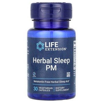 Life Extension, 草本睡眠 PM，30 粒素膠囊