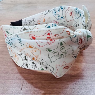 MOYA 寬版手工髮箍 彩色狐狸