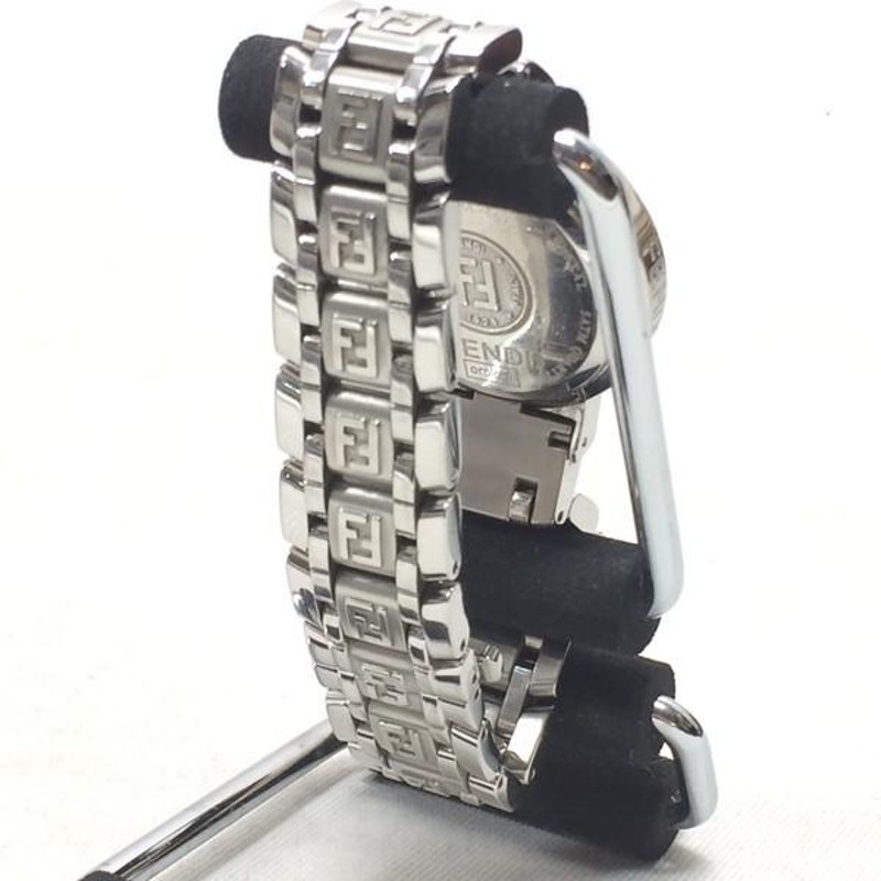 稼動品 FENDI フェンディ 腕時計 オロロジ クロノグラフ デイト 黒文字