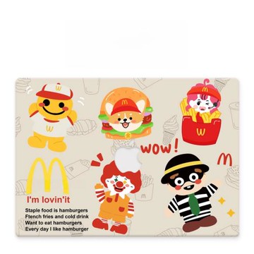 適用新款Macbook保護殼輕軟m1蘋果筆記本電腦套2023款air霧面殼m2pro13/14//15防摔2338創意趣味2442漢堡小丑