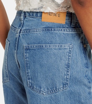 Rotate Floral embellished wide-leg jeans