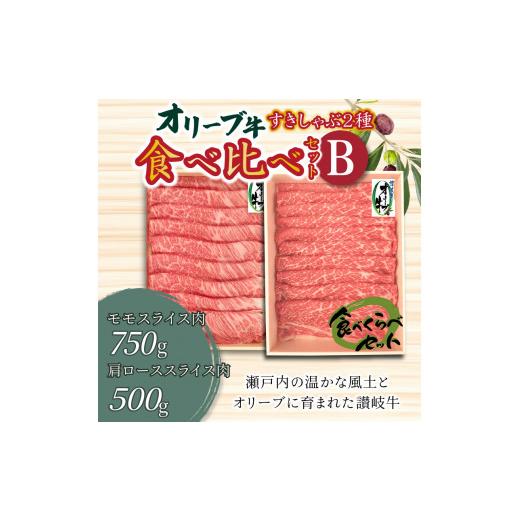 ふるさと納税 香川県 三豊市 M04-0019_オリーブ牛すきしゃぶ二昧食べ比べセットＢ