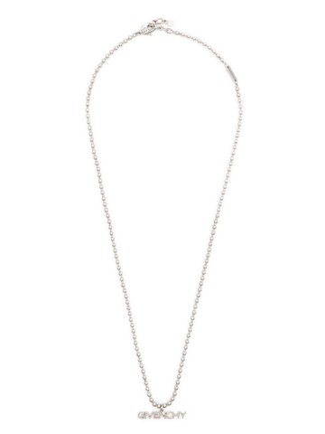 Givenchy - logo-pendant necklace - men - Brass - One Size - Silver