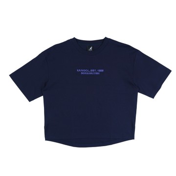 KANGOL 短T 深藍 涼感 百搭 素色 短袖 上衣 女 6622101080