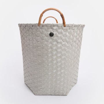 Handed By Dimensional編織提把收納籃L 淺灰