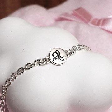 獅子座 純銀 兒童手鍊 刻字訂製 彌月祝福 寶寶手鍊 生日禮物