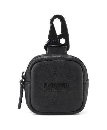 【PORTER INTERNATIONAL】AURA 真皮迷你萬用包 11886-00701(黑色)
