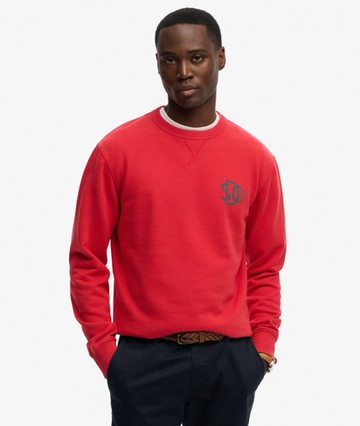 Superdry Men's The Merchant Store - Sweatshirt Red Size: Xxl