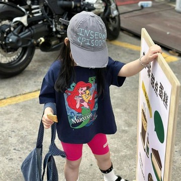 mori🎀mori美人魚夏季女寶寶韓版短袖寬鬆可愛時尚T恤女童圓領兒童幼兒上衣