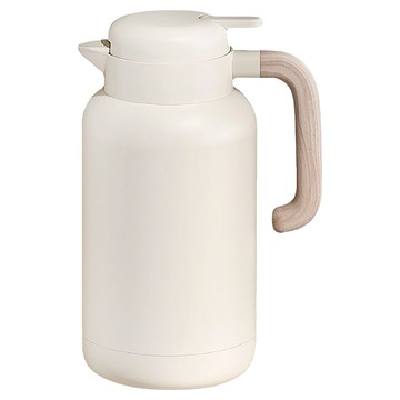 上手家居 真空大容量保溫 保冰水壺  奶油白  1個  1.8L