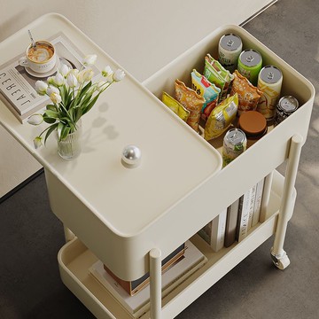 【無印尤品】台灣公司/開發票/最低價/移動小茶幾奶油風邊幾桌床頭櫃客廳小桌子小茶幾沙發邊櫃置物架J-76公司貨