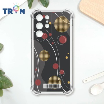 TRON 三星 S21 Ultra 日系和風圓點律動系列 四角防摔載具殼 軟殼 手機殼