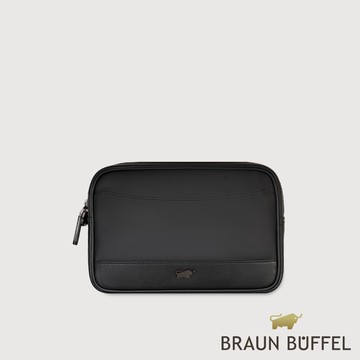 【BRAUN BUFFEL】湯姆 手拿包-黑色(德國小金牛台灣總代理)/BF542-03-BK
