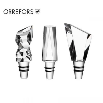 Orrefors水晶玻璃CARAT CITY保存紅酒瓶塞創意密封香檳酒塞子通用