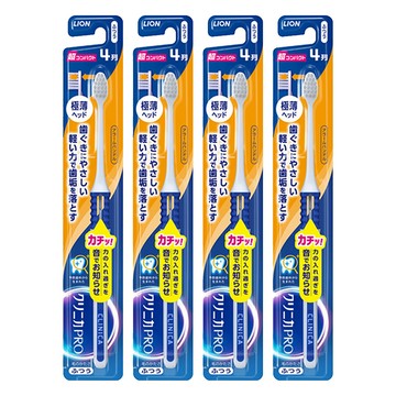 LION 獅王 固齒佳 喀喀減壓牙刷 超小頭 顏色隨機  1入  4支