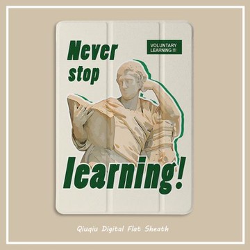 搞怪藝術雕像2021新款pro11保護套帶筆槽平板10.2/10.5寸旋轉殼18/19ipad air4/3/2/1三折式5/6蘋果9.7迷你65