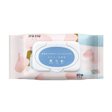 【親親】純水加厚型柔濕巾（粉點）加蓋80抽