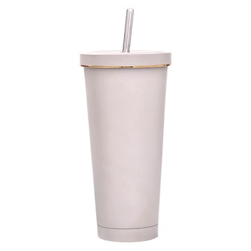 U-mop 不鏽鋼吸管杯 750ML 食品級304不鏽鋼  可可杏  1組