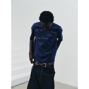 NOT UGLY 25ss  牙齒手工刺繡標語特殊柔軟舒適肌理感短袖T-shirt