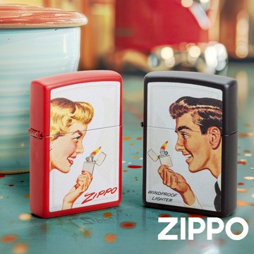 ZIPPO 復古廣告套組防風打火機 46295 復古風情 80年代 廣告風格 懷舊時光 打火機套組 終身保修