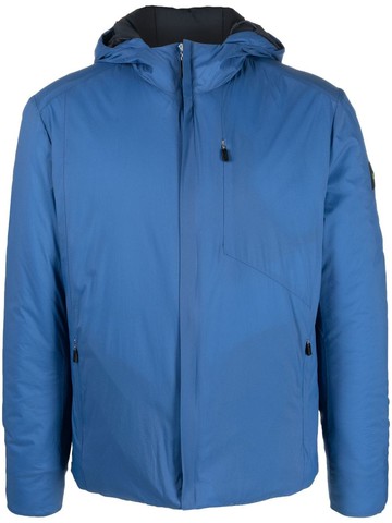 BOSS - padded hooded jacket - men - Polyester/Recycled Polyamide/Spandex/Elastane/Polyamide/Recycled Polyester - M - Blue