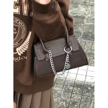 高級感小眾包包女磨砂皮凱莉包2023夏季新款手提包百搭單肩斜跨包