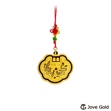 【JoveGold漾金飾】長命富貴黃金鎖片-1.5錢