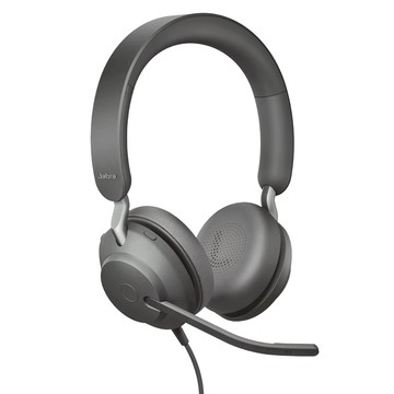 Jabra Evolve2 40 MS商務耳機 188g 舒適耳罩 麥克風  灰色  1個