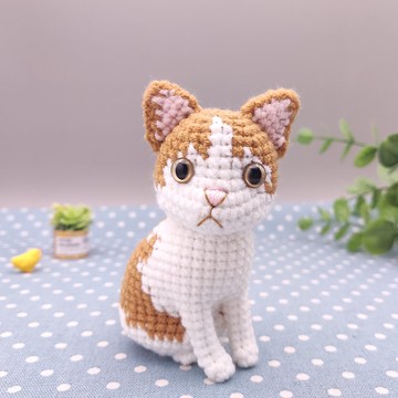 【現貨】 橘白貓 純手工 鉤針編織娃娃