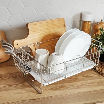 【完美主義】全方位不鏽鋼餐具砧板瀝水架 MIT台灣製-D0082